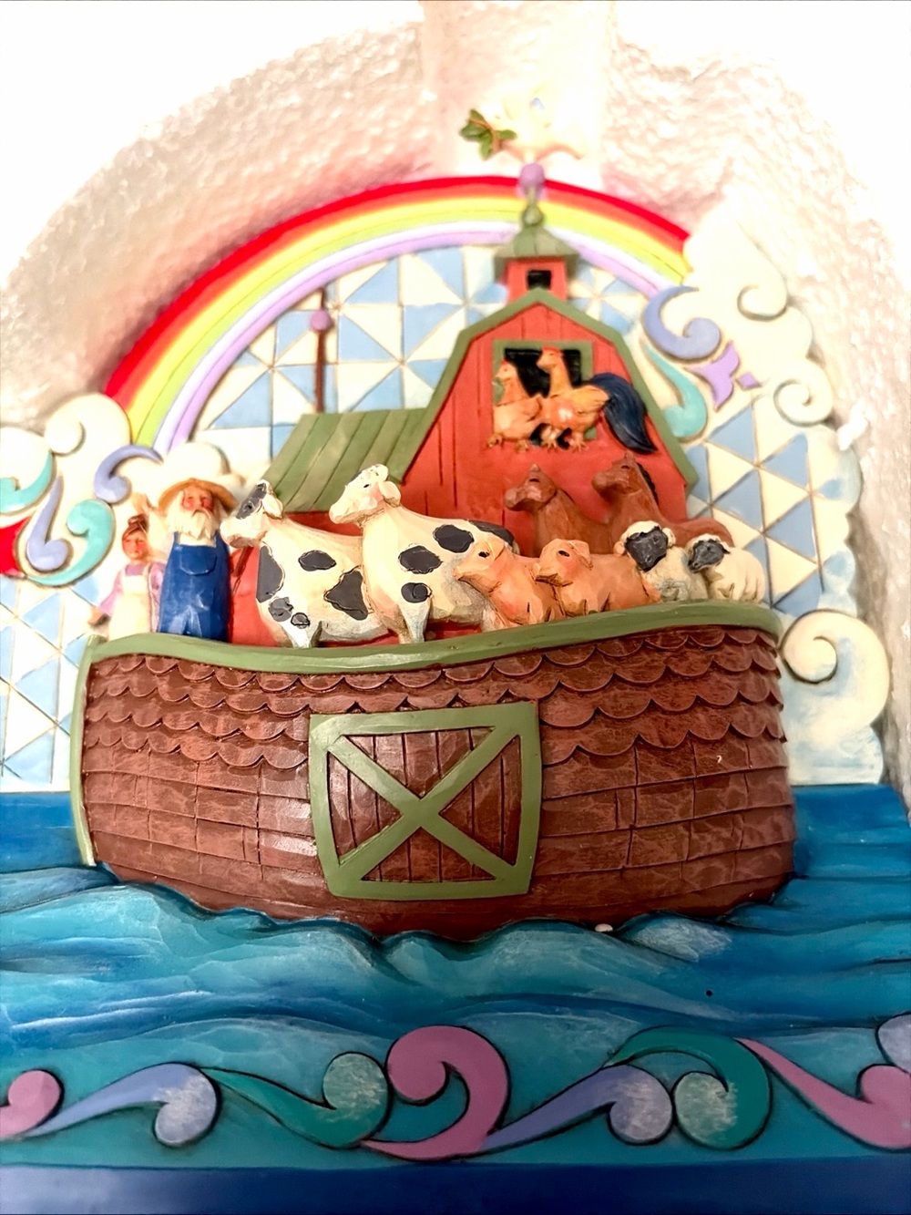 Jim Shore Faith will take us through the storm Noah’s Ark figurine with box